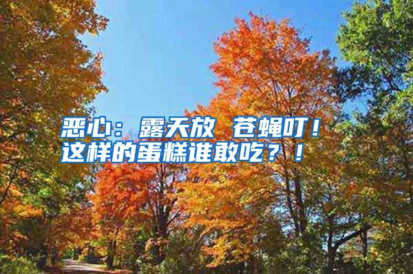 惡心：露天放 蒼蠅叮！ 這樣的蛋糕誰(shuí)敢吃？！
