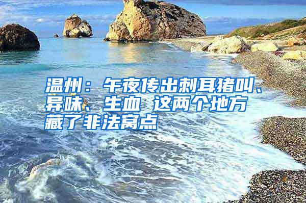 溫州：午夜傳出刺耳豬叫、異味、生血 這兩個(gè)地方藏了非法窩點(diǎn)