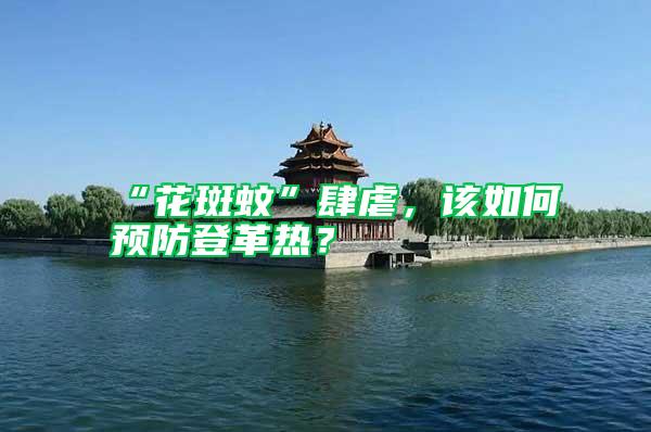 “花斑蚊”肆虐，該如何預防登革熱？