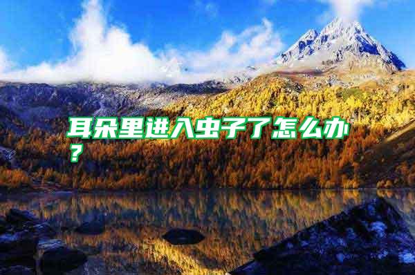 耳朵里進入蟲子了怎么辦？