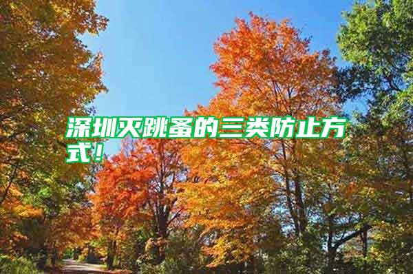 深圳滅跳蚤的三類防止方式！
