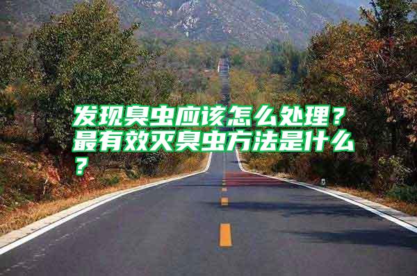 發(fā)現(xiàn)臭蟲應(yīng)該怎么處理？最有效滅臭蟲方法是什么？