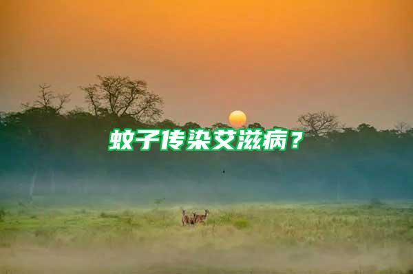 蚊子傳染艾滋病？
