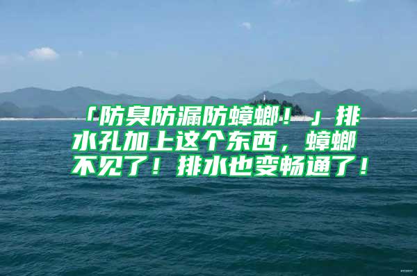 「防臭防漏防蟑螂！」排水孔加上這個(gè)東西，蟑螂不見(jiàn)了！排水也變暢通了！