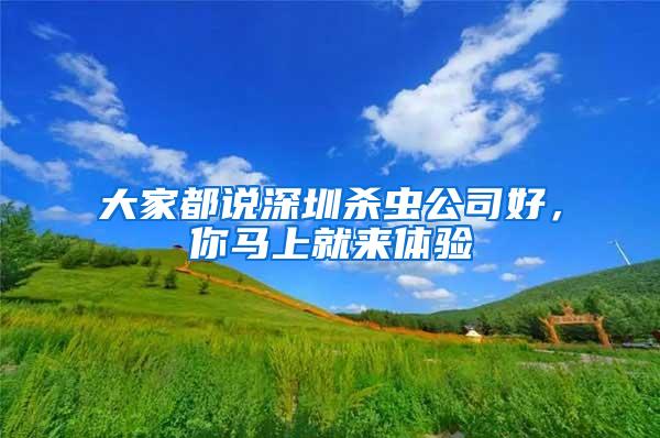 大家都說深圳殺蟲公司好，你馬上就來體驗(yàn)