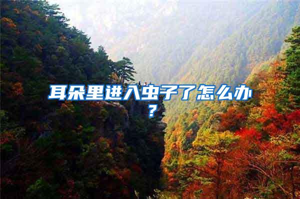 耳朵里進入蟲子了怎么辦？