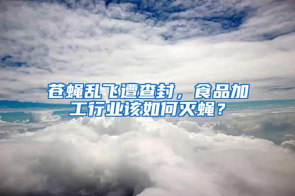 蒼蠅亂飛遭查封，食品加工行業(yè)該如何滅蠅？
