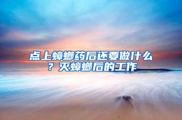 點上蟑螂藥后還要做什么？滅蟑螂后的工作